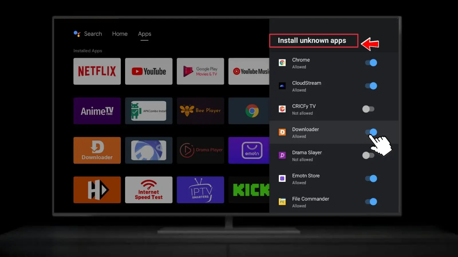 تفعيل تثبيت التطبيقات من مصادر غير معروفة على Fire TV
